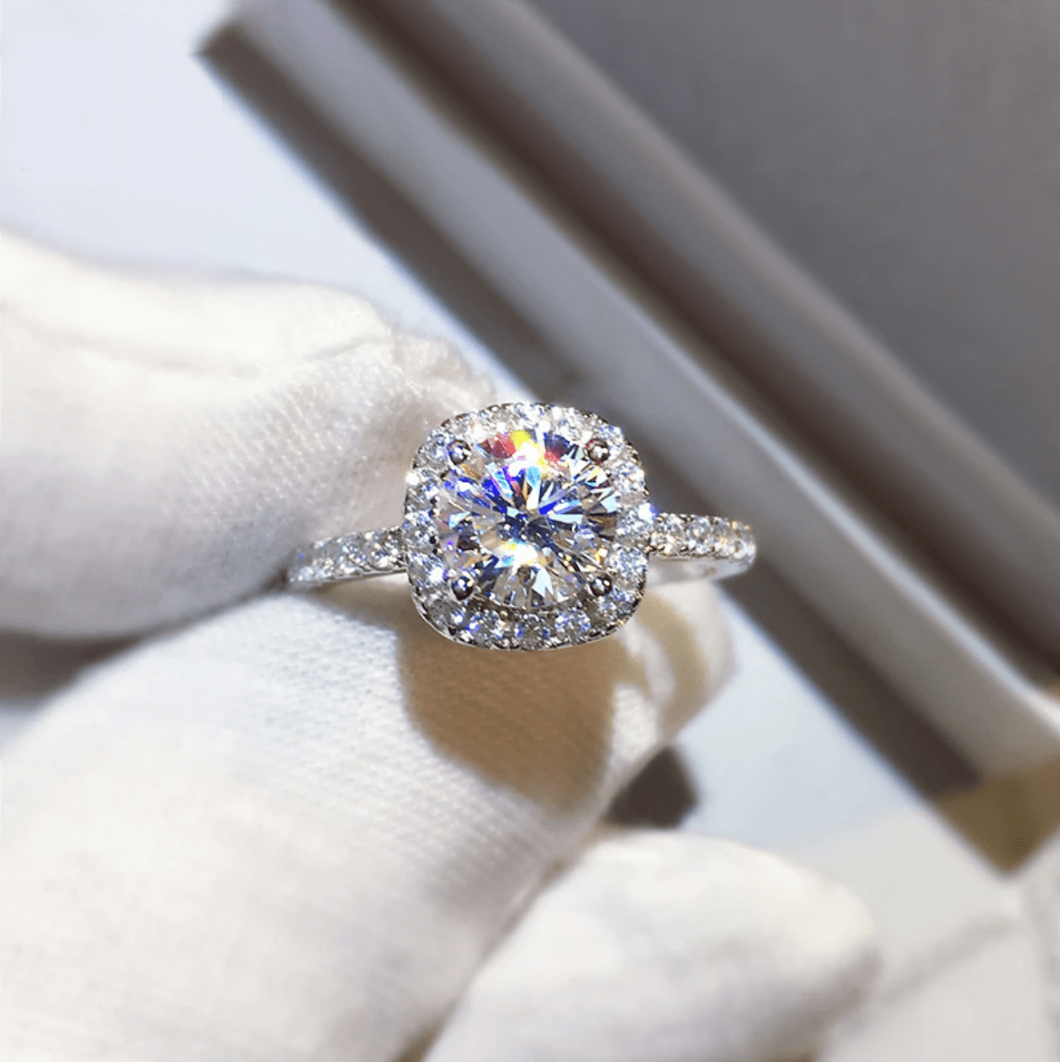 The Olivia Cushion Cut Ring