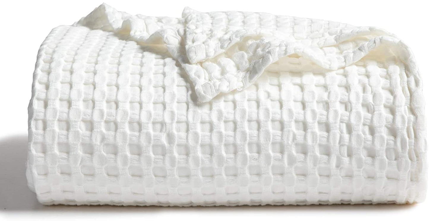 Waffle Weave Blanket - White