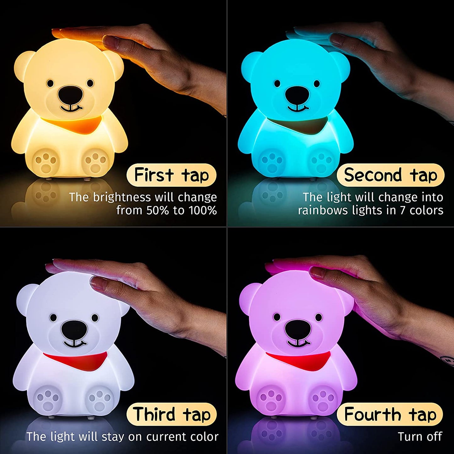 Cute Night Light for Kids - Bear