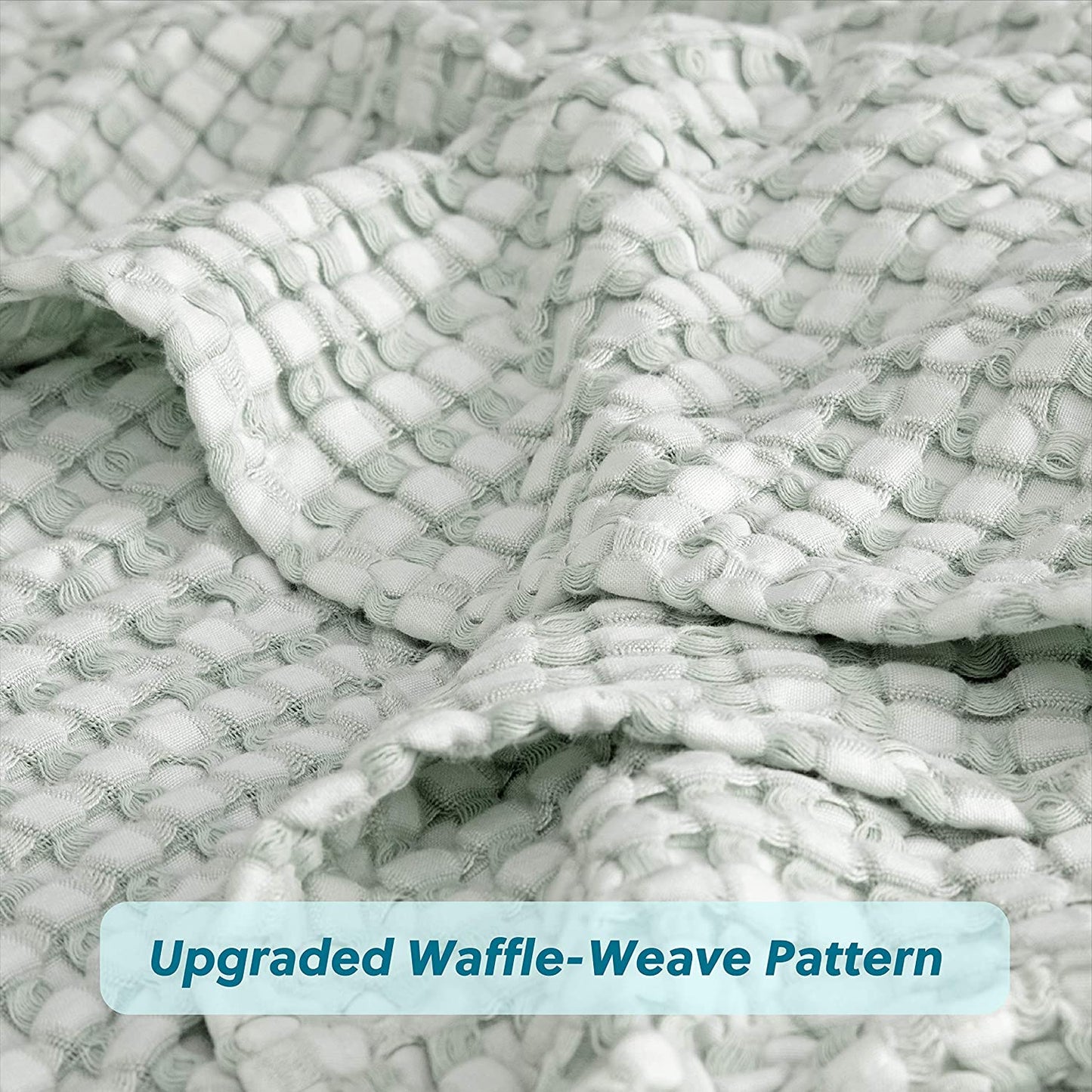 Waffle Weave Blanket - Green