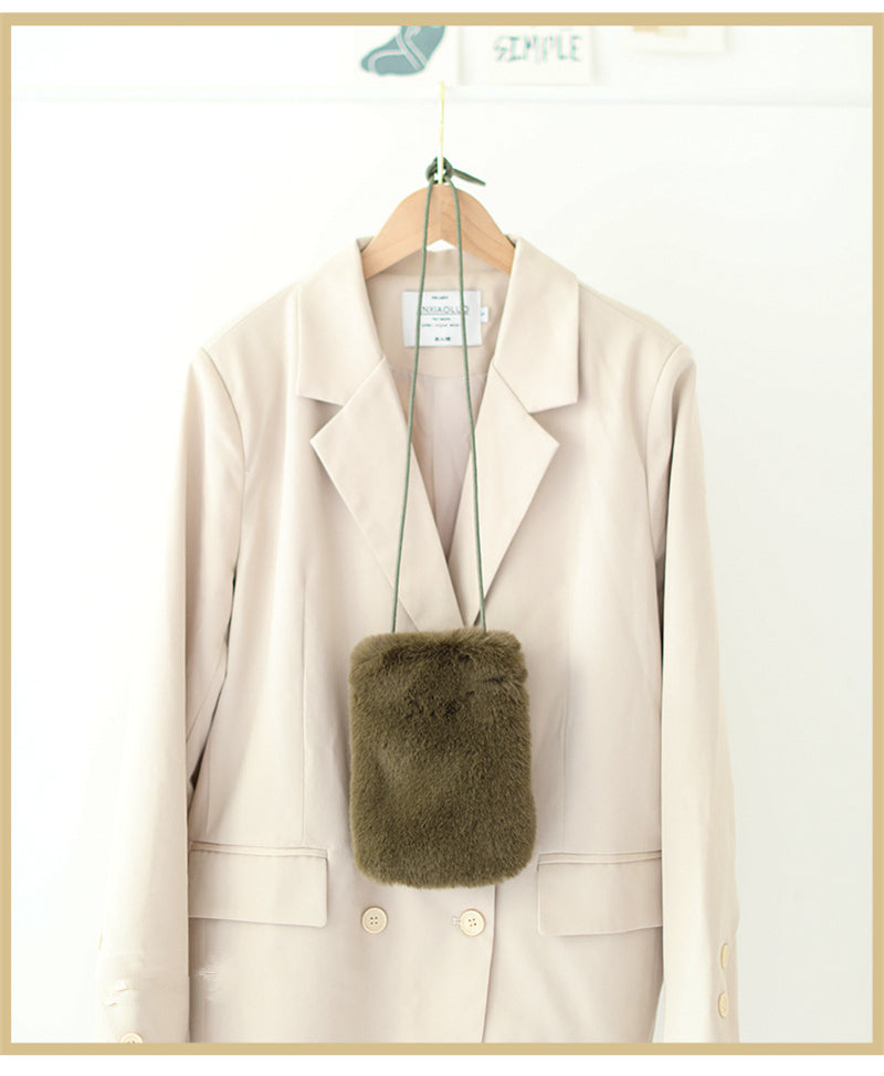 Cellphone Fur Sling Bag