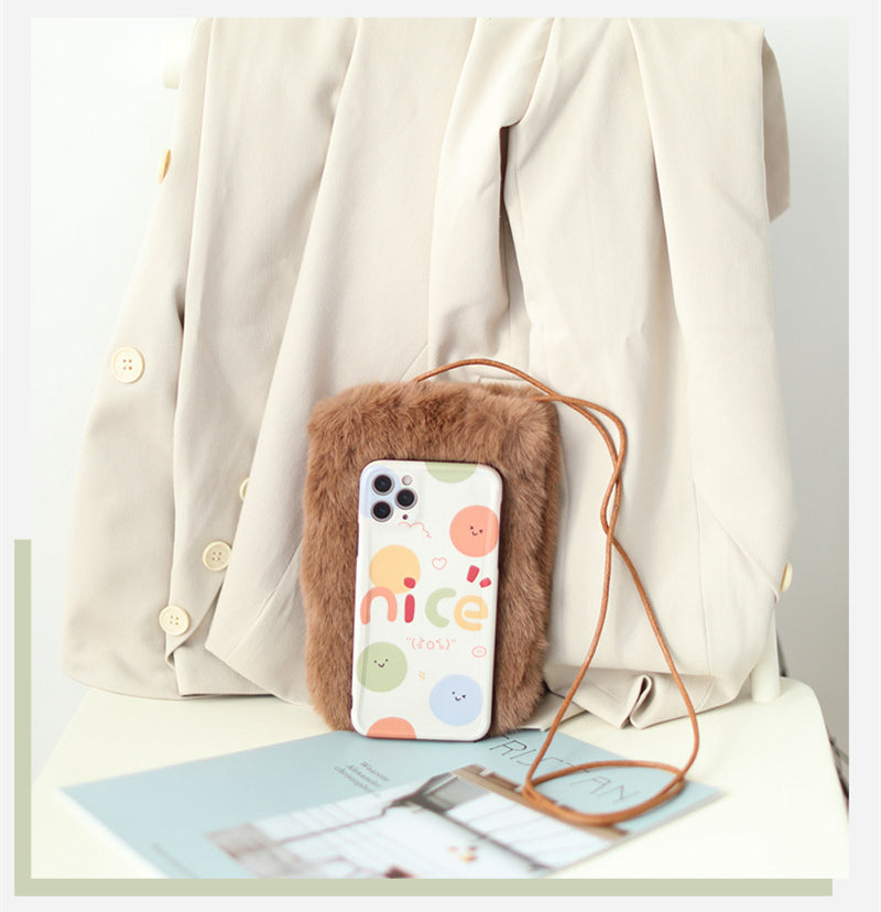 Cellphone Fur Sling Bag