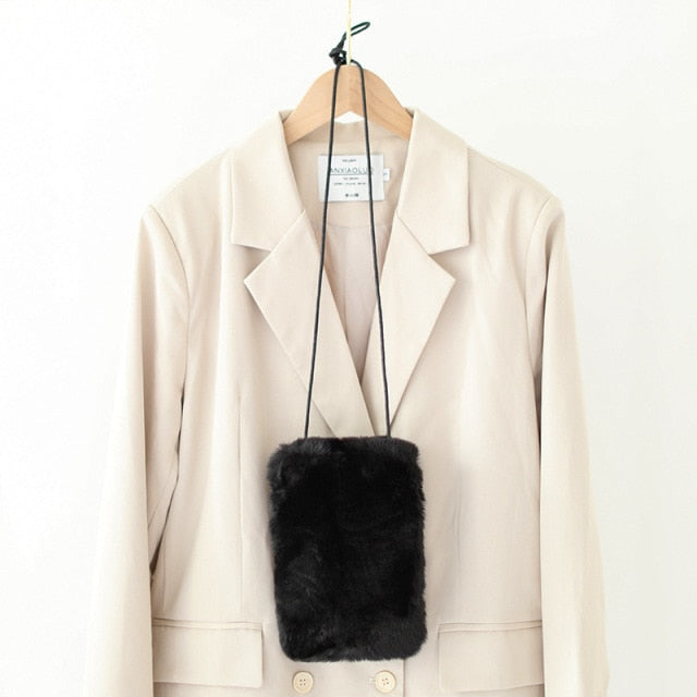 Cellphone Fur Sling Bag