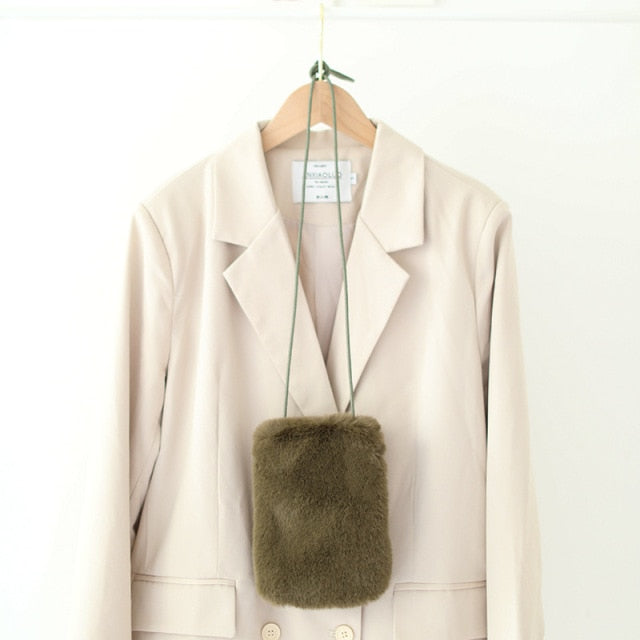 Cellphone Fur Sling Bag